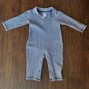 Bailey Brothers blue and white striped long sleeve jumper